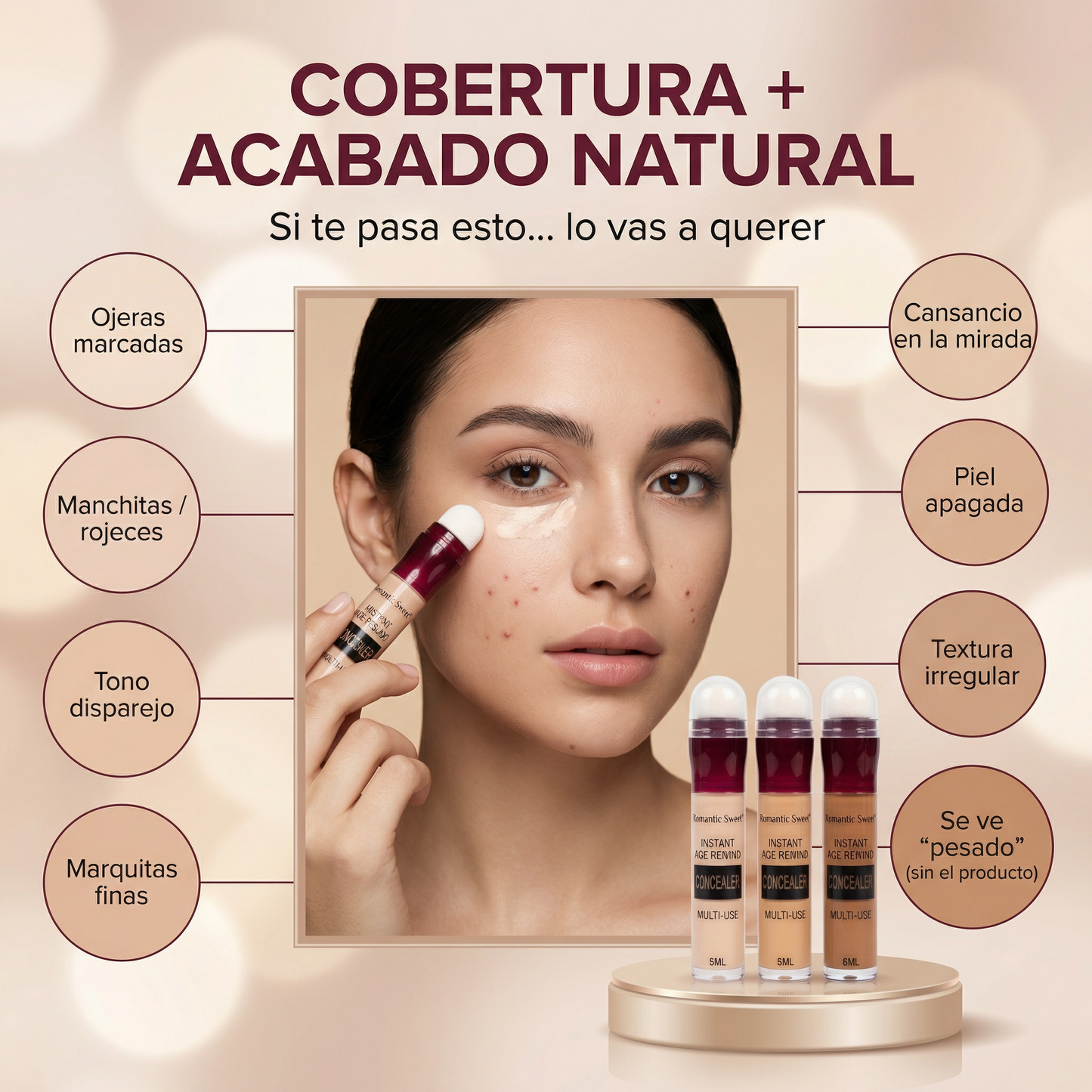 Conceal Pro – Corrector Líquido 3 Tonos