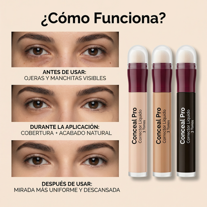 Conceal Pro – Corrector Líquido 3 Tonos