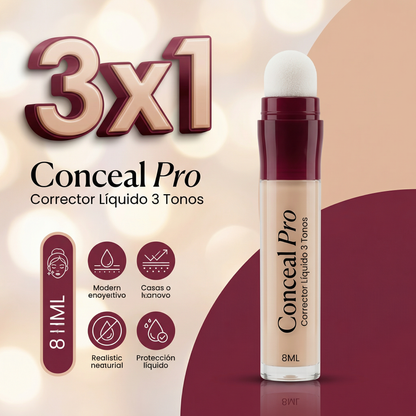 Conceal Pro – Corrector Líquido 3 Tonos